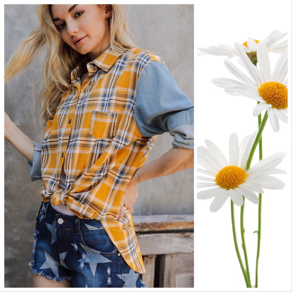Rebel Flannel & Yellow Plaid Oversized Shirt - Picture 6 of 8